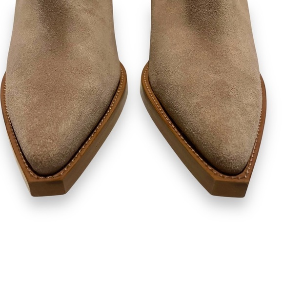 Toral Revolve Suede Ankle Booties Size 40 Western Beige Excellent Condition - Picture 3 of 6